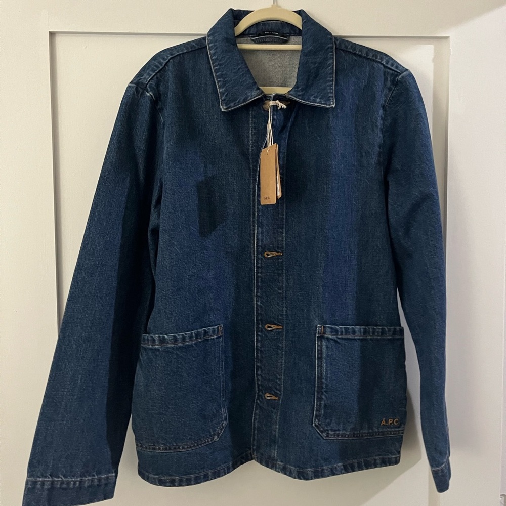 A.P.C. Men's Dark Blue Denim Jacket NWT